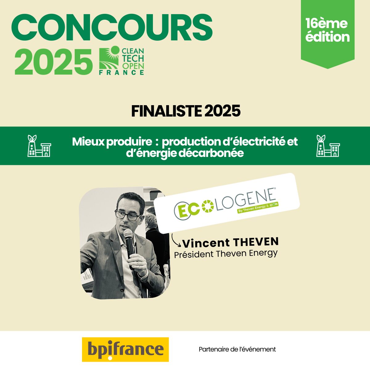 Finalistes du CleanTech Open France Finalistes du CleanTech Open France